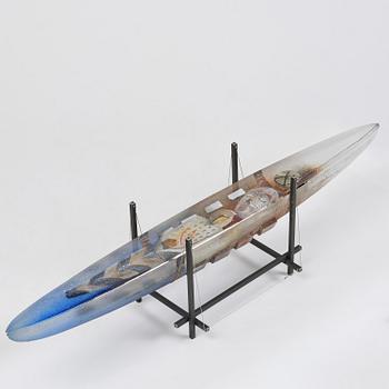 Bertil Vallien, "Sleeping Princess un-20", a unique sand cast glass sculpture, Kosta Boda, Sweden.