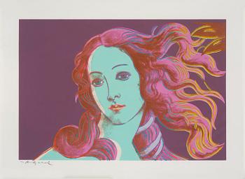 442A. Andy Warhol, "Venus", from: "Details of renaissance paintings (Sandro Botticelli, Birth of Venus, 1482)".