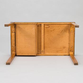 Alvar Aalto, amid 20th century 'K81' desk and '60' stool for O.Y. Huonekalu-ja Rakennustyötehdas A.B.