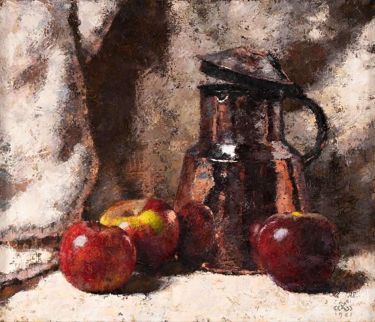 Bror Oscar Eugen Börjeson, Still life with apples.