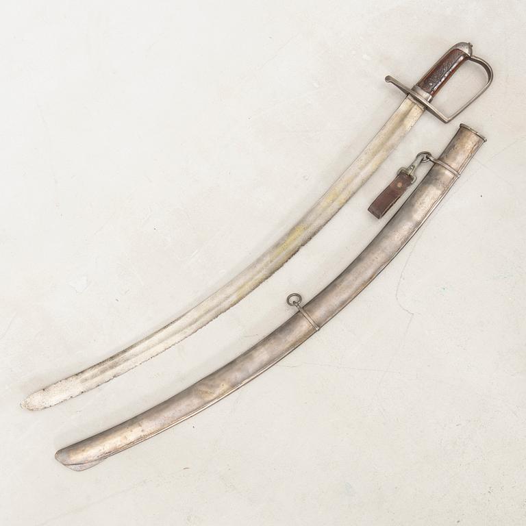 A Swedish sabre, 1807 pattern, with scabbard.