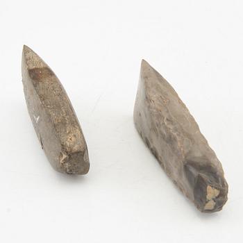 Stone axes, four pieces, Neolithic.