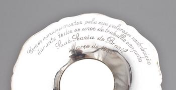 LJUSSTAKAR, ett par, sterlingsilver, Brasilien 1900-tal. Total vikt ca 1270 g.