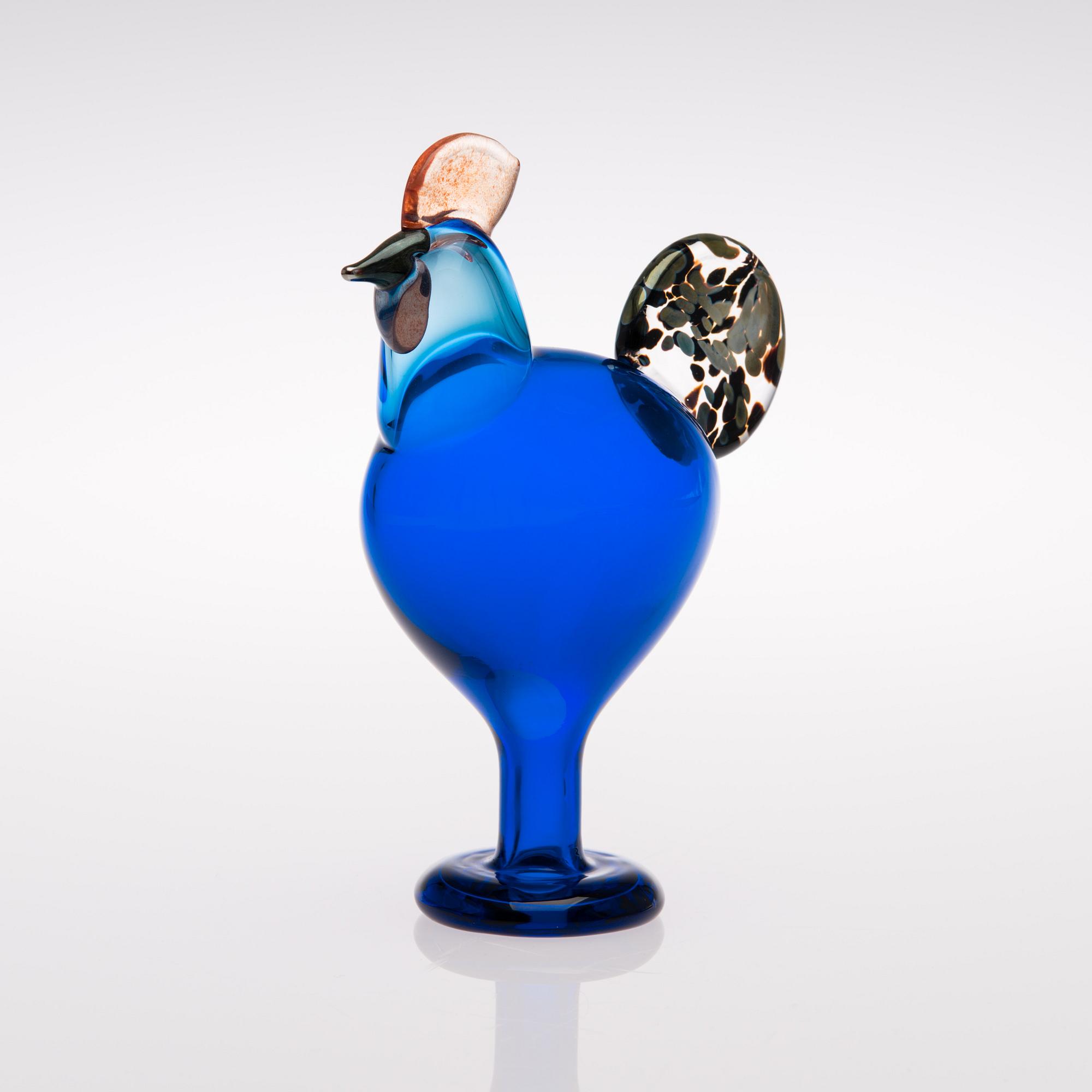 a glass bird, signed O. Toikka Nuutajärvi. Birds by Toikka 25th anniversary bird.