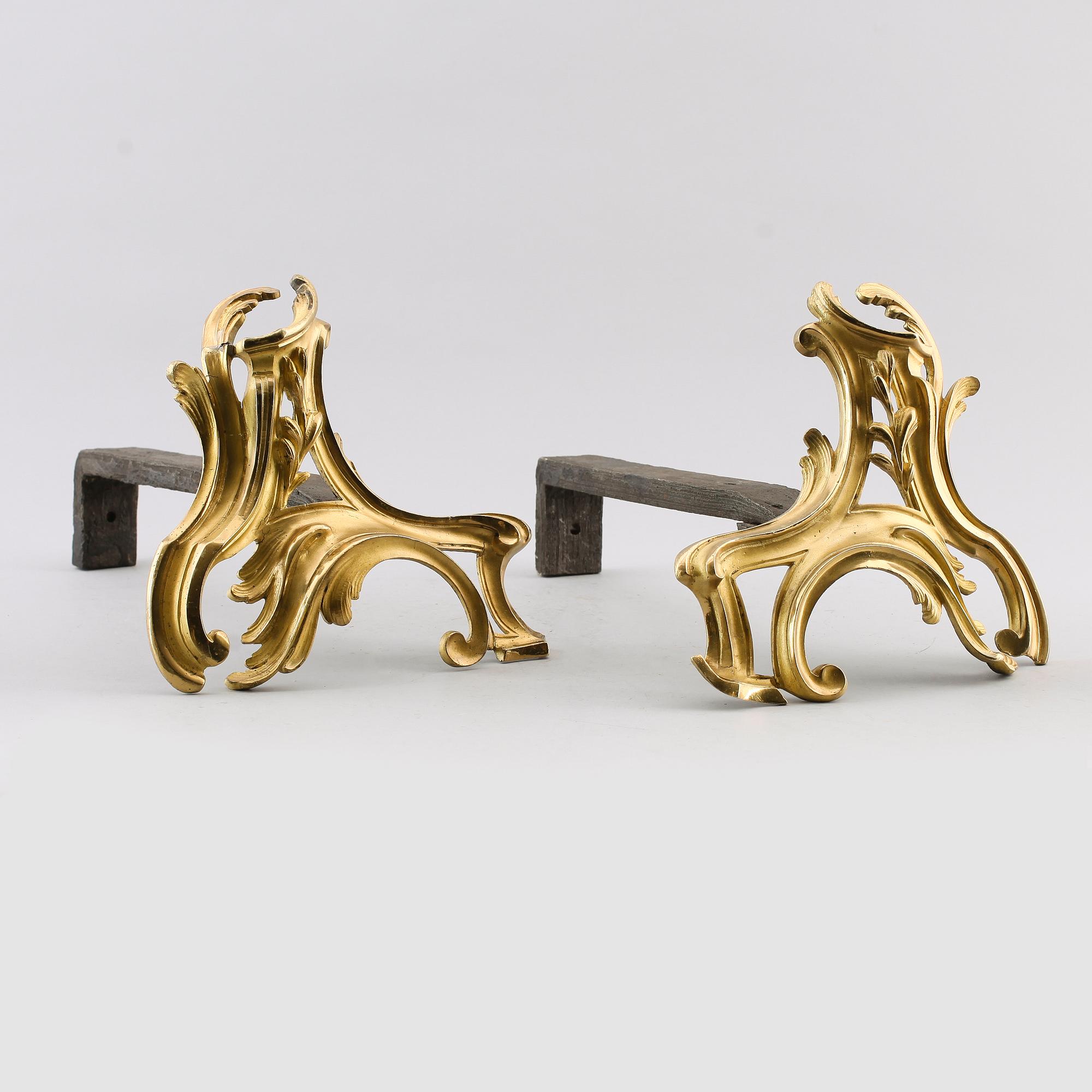 ELDHUNDAR, 1 par, rokoko, 1700-tal.