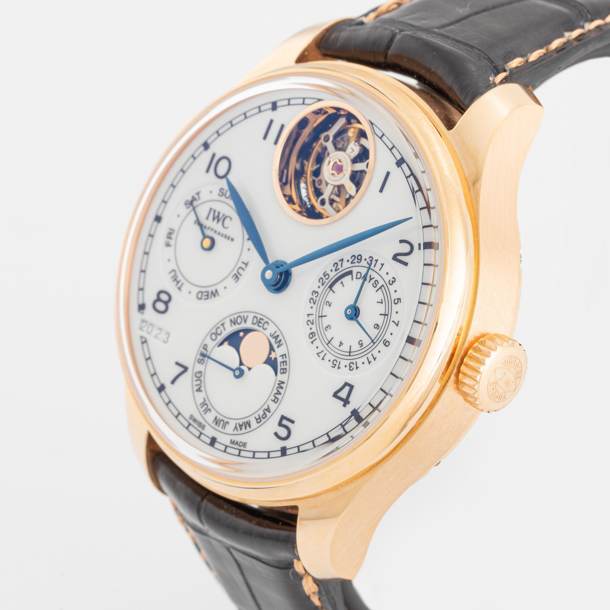 IWC Portugieser Perpetual Calendar Tourbillon Edition 150 Years 18K Strap