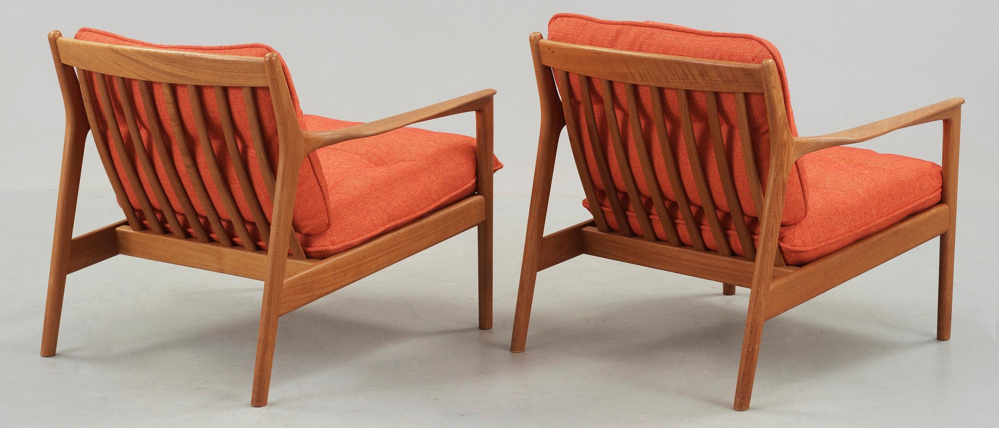 FÅTÖLJER, ett par, "USA 75", Folke Ohlsson, 1960-tal.