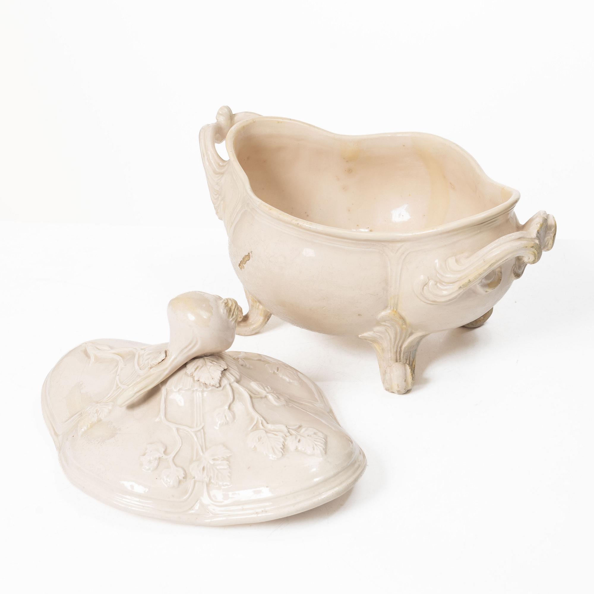 A Rococo tureen with cover, probably Marieberg, 18th Century.