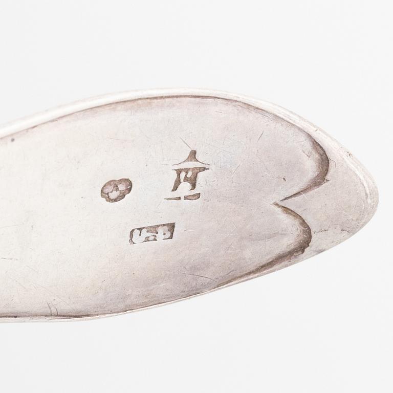 Spoons, 24 pieces, silver, Sweden, 18th–19th century.