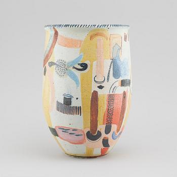 a stoneware vase, not signed.