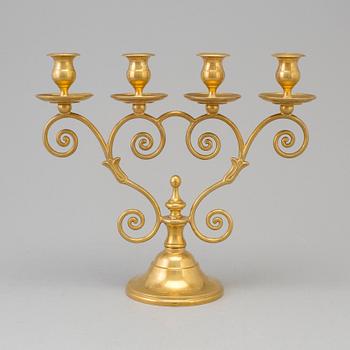 A  brass candelabrum "Mistel", designed by Bror Johansson for Skultuna. Second half of the 20th century.