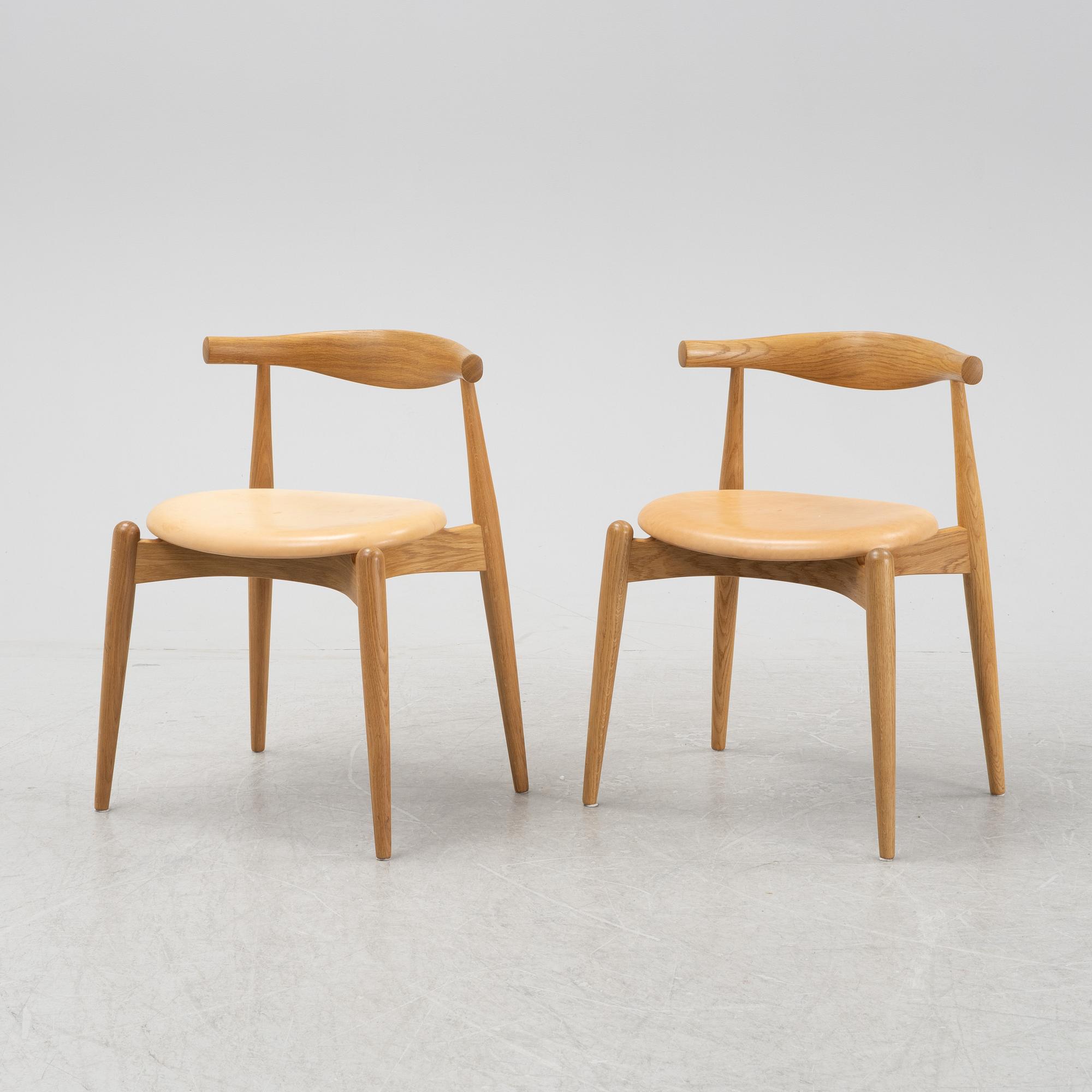 Hans J Wegner, stolar 6 st, modell CH-20, Carl Hansen & son, formgiven 1956.