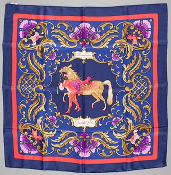 438. A silk scarf "Cheval Turc" by Hermès.