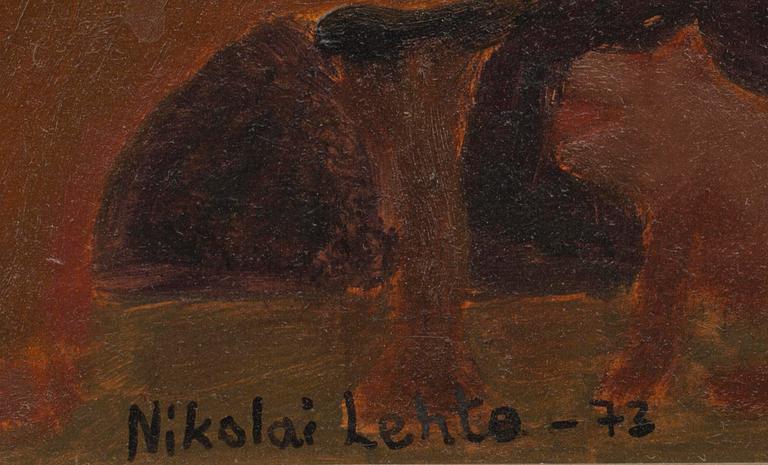 NIKOLAI LEHTO (FINLAND), olja på skiva, sign. och dat. -73.