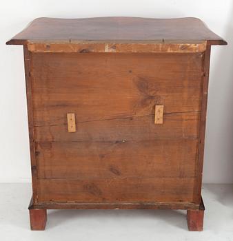 A CUPBOARD AND MIRROR, neo-rococo, second half of the 19th century.