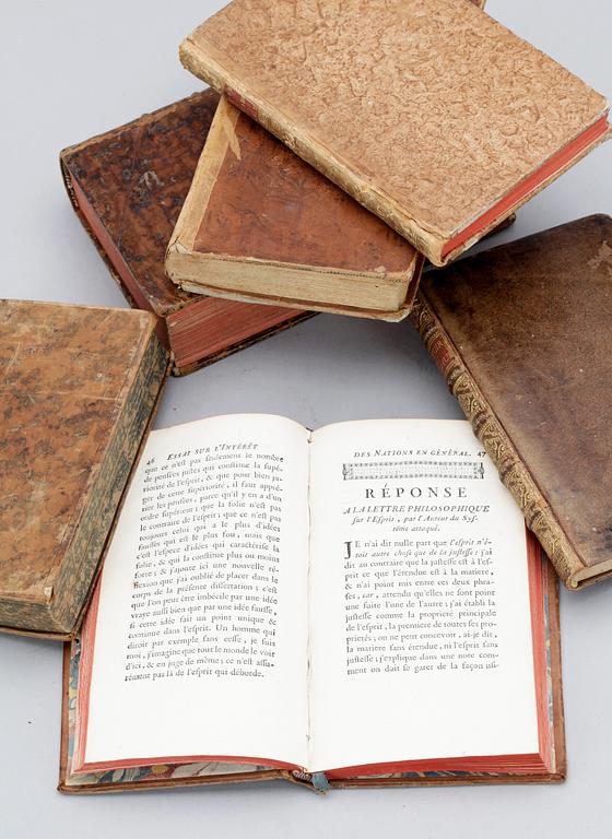 BOKPARTI, 6 delar, historia, bla "Beautés de l`histoire de Suède", red av PJB. Nougaret, Paris 1817.
