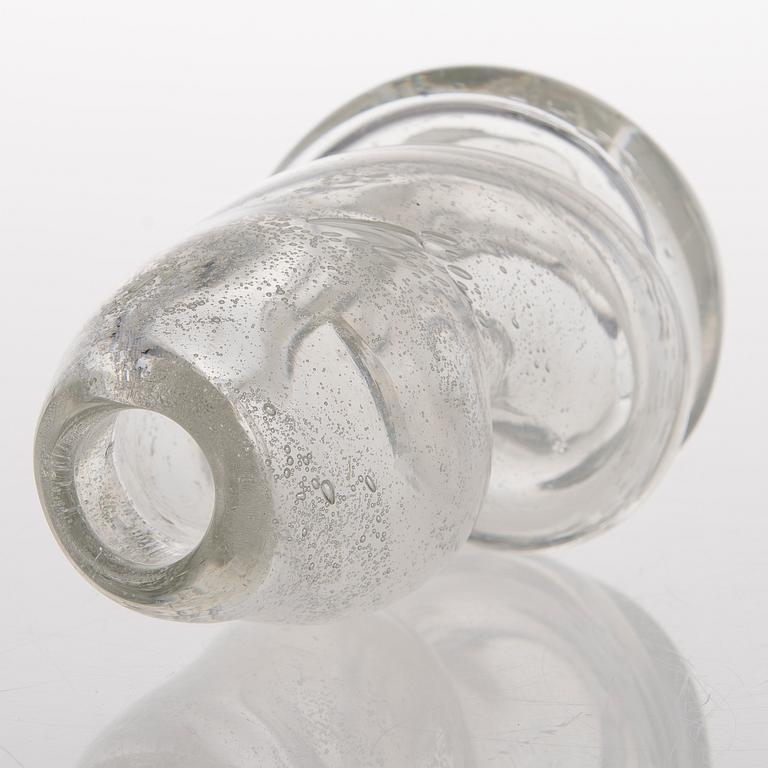 A glass vase signed K. Franck - Iittala.