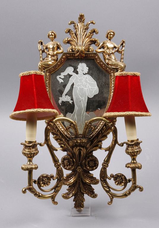 SPEGELLAMPETT, barockstil, 1900-tal.