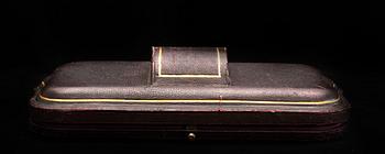 RESEBESTICK, i etui. Silver, London, 1880-1881. Tot 164 g.