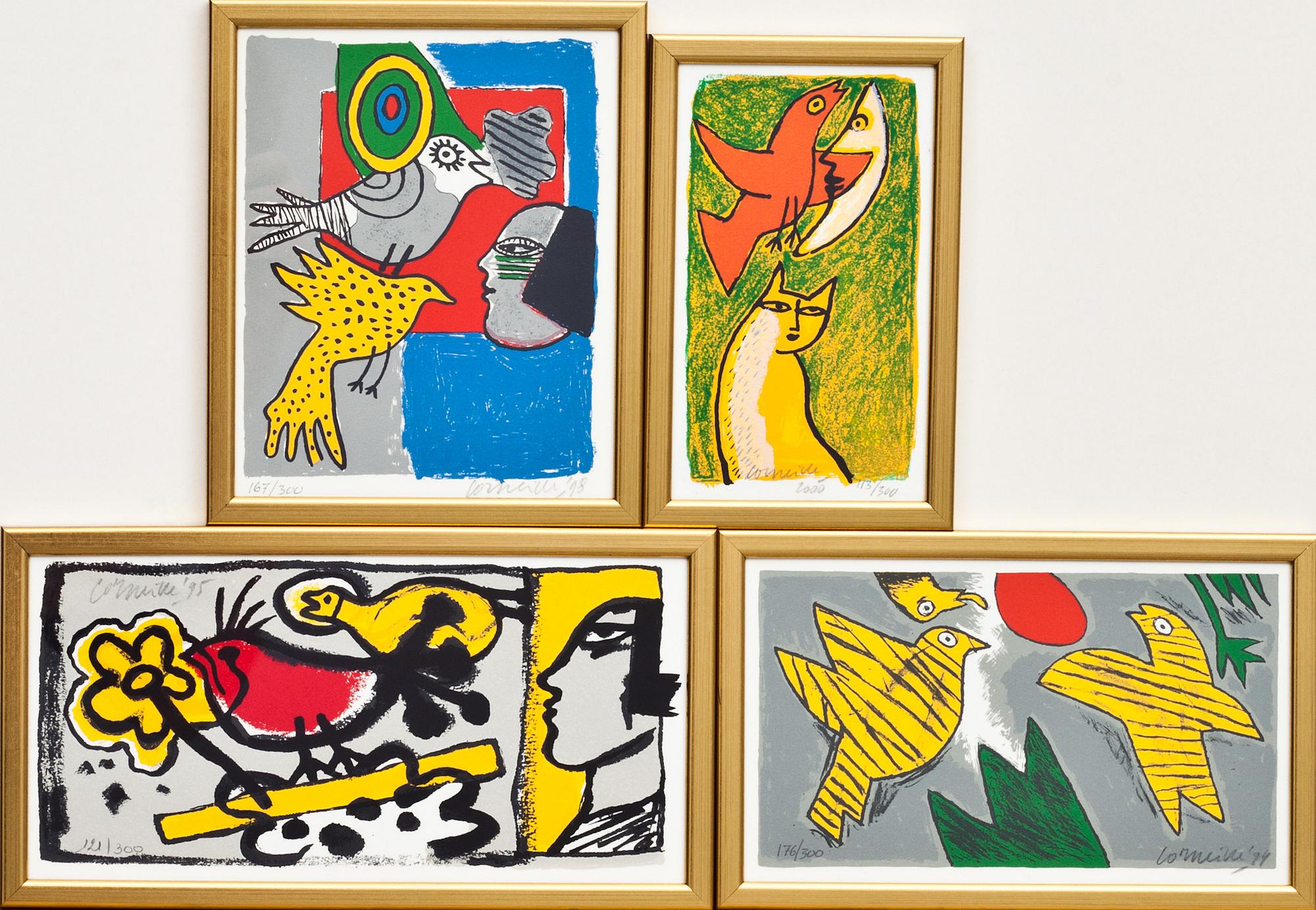 BEVERLOO CORNEILLE, 4 st. Färglitografier. Signerade, numrerade och daterade.