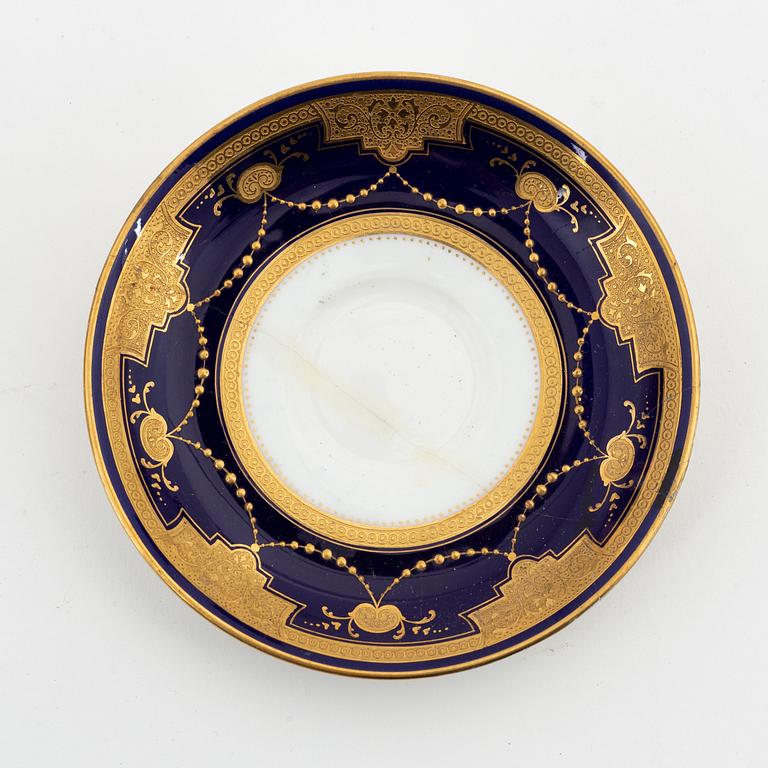 Moccaservis, 6 delar, porslin, Minton, England, 1891-1912.