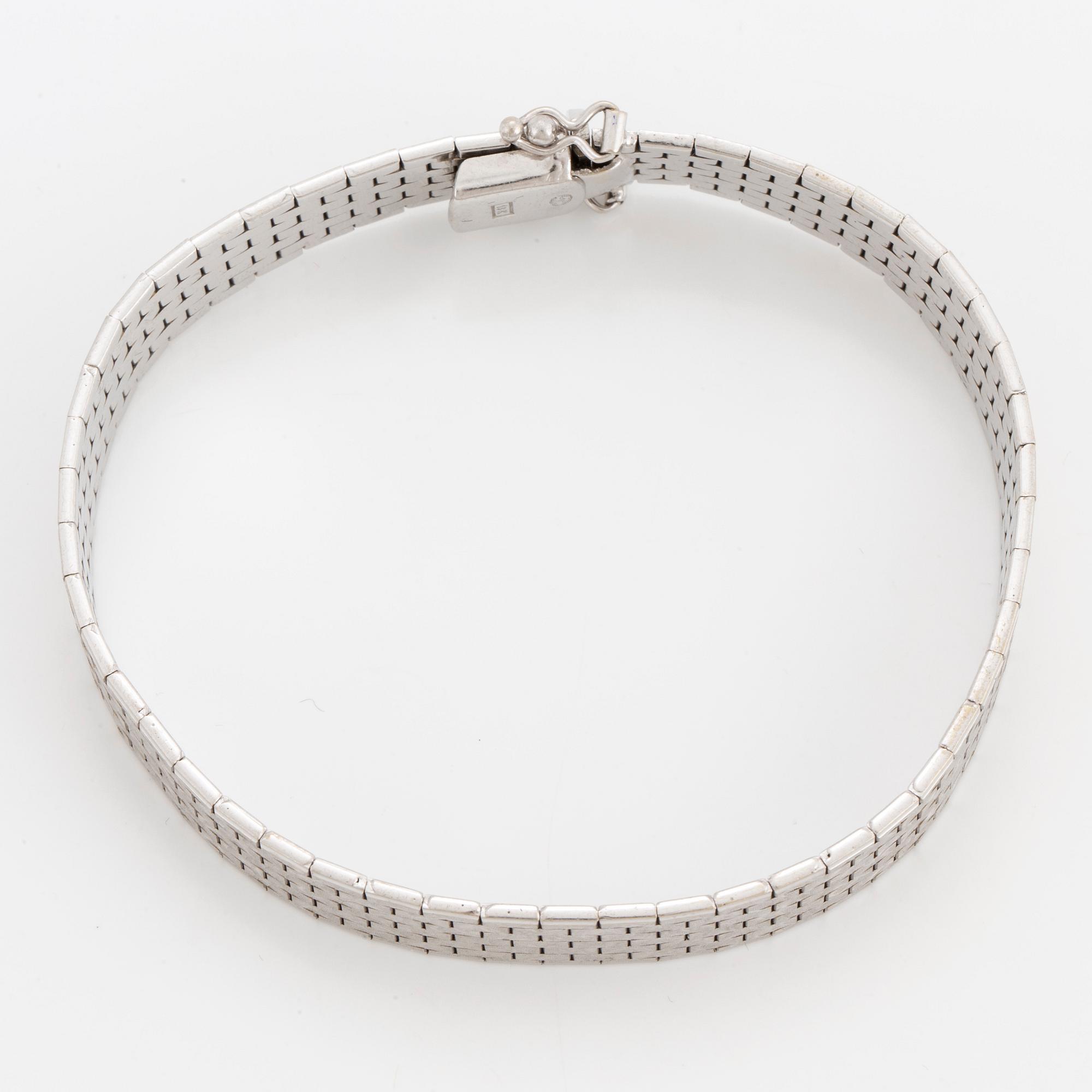 ARMBAND, 18K vitguld.