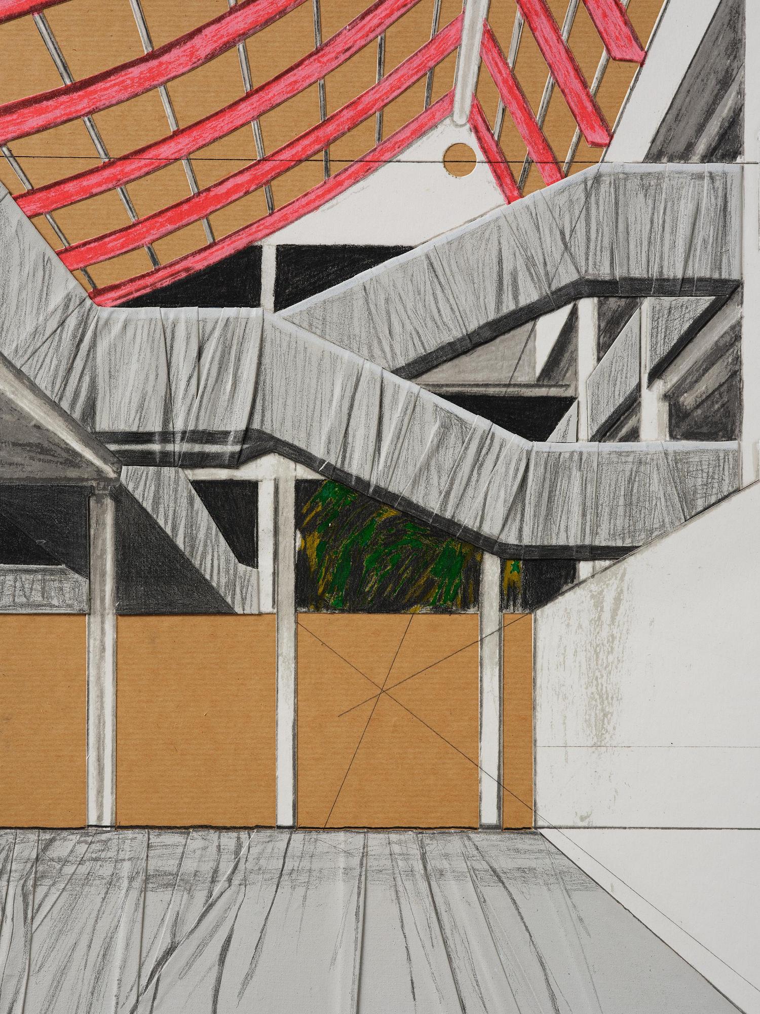 Christo & Jeanne-Claude, "Wrapped floors and covered windows (Project for Museum Würth, Künzeisa)".