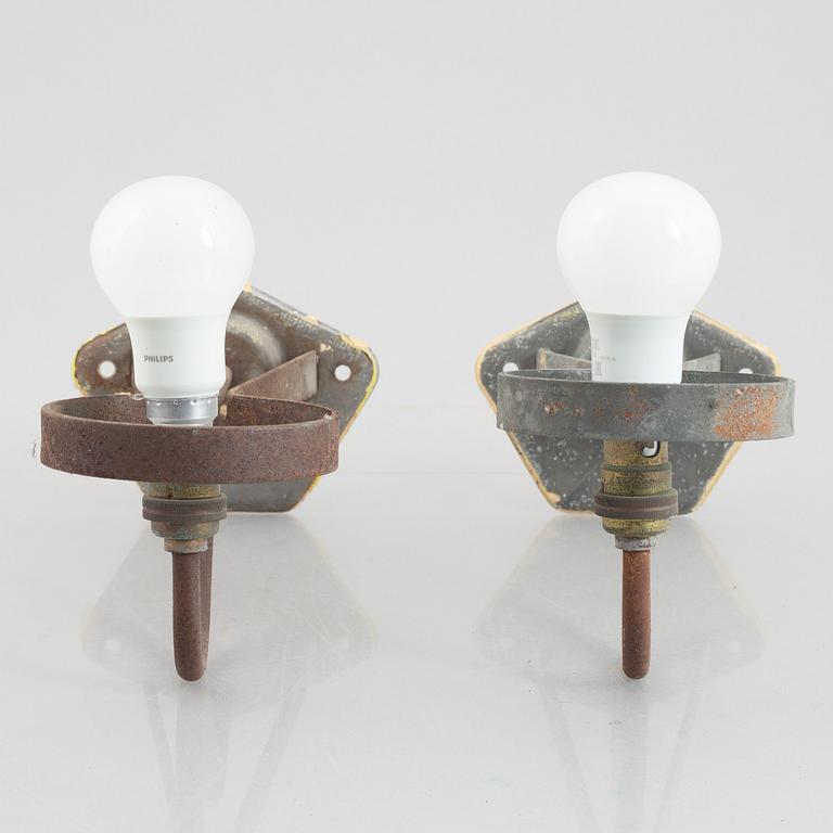 A pair of Swedish Modern Wall lamps, ASEA, mid-20th century.