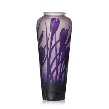 1. Alf Wallander, an Art Nouveau cameo glass vase, Kosta, Sweden, ca 1909.