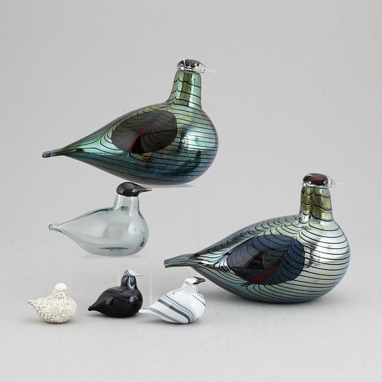OIVA TOIKKA, six glass birds, Nuutajärvi Notsjö, Finland.