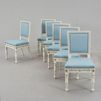 STOLAR, 6 st, sengustaviansk stil, 1900-tal.