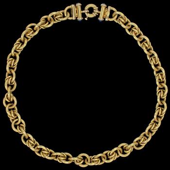 COLLIER, 18k guld, Vicenza, Italien, 1900-talets sista kvartal. Vikt 64 g.