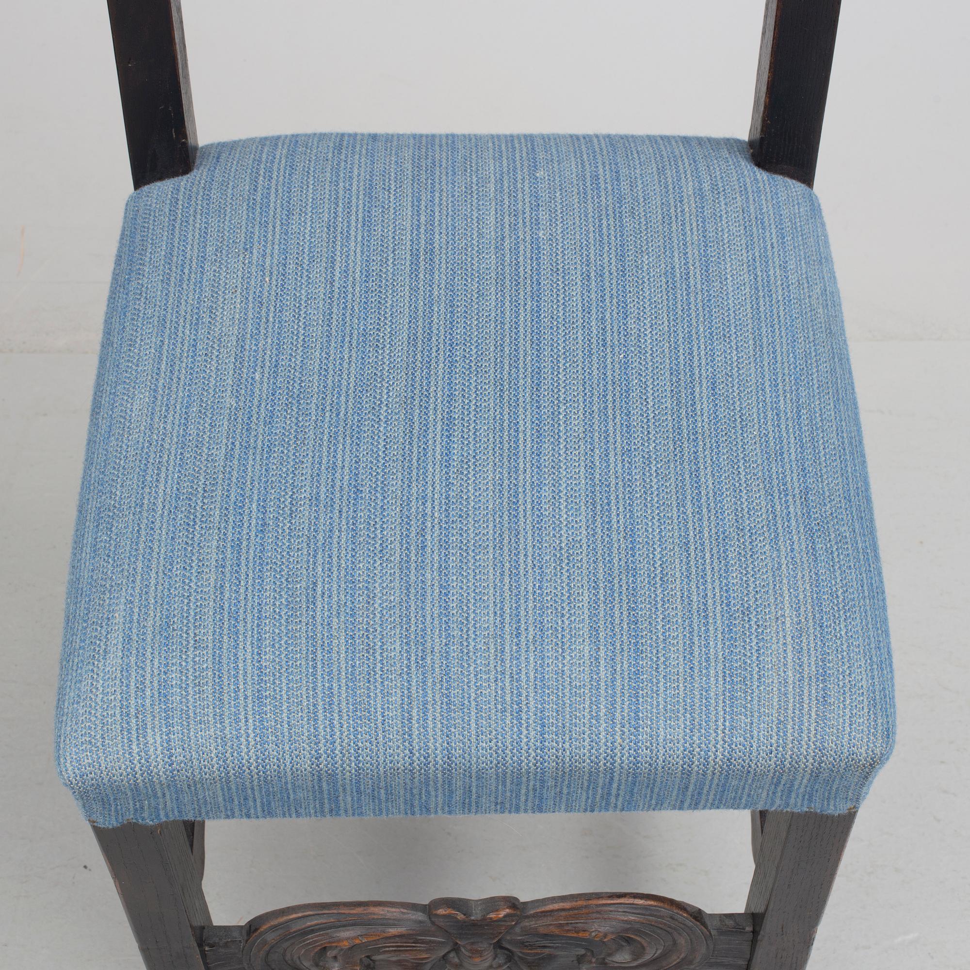 STOLAR, 6 st, fornnordisk stil, 1900-talets början.