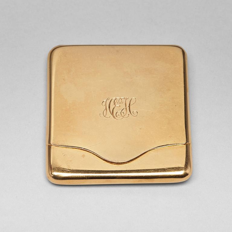 K. Andersson, etui, guld 18k, Stockholm 1920.