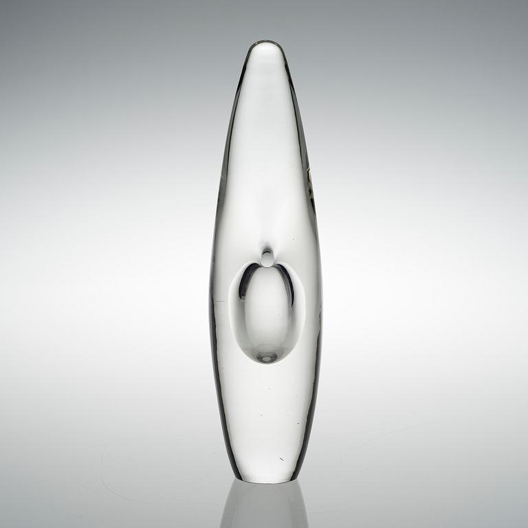 TIMO SARPANEVA, GLASSKULPTUR. Orkidé. Signerad Timo Sarpaneva Iittala -57.