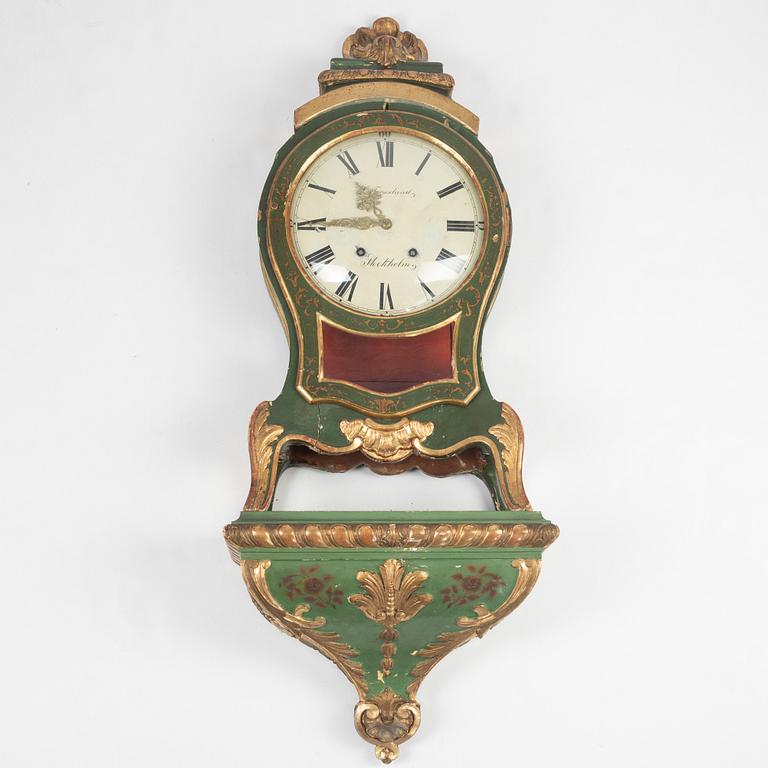 A rococo striking bracket clock by L. Torslund (watchmaker in Stockholm ca 1747 - 1764).