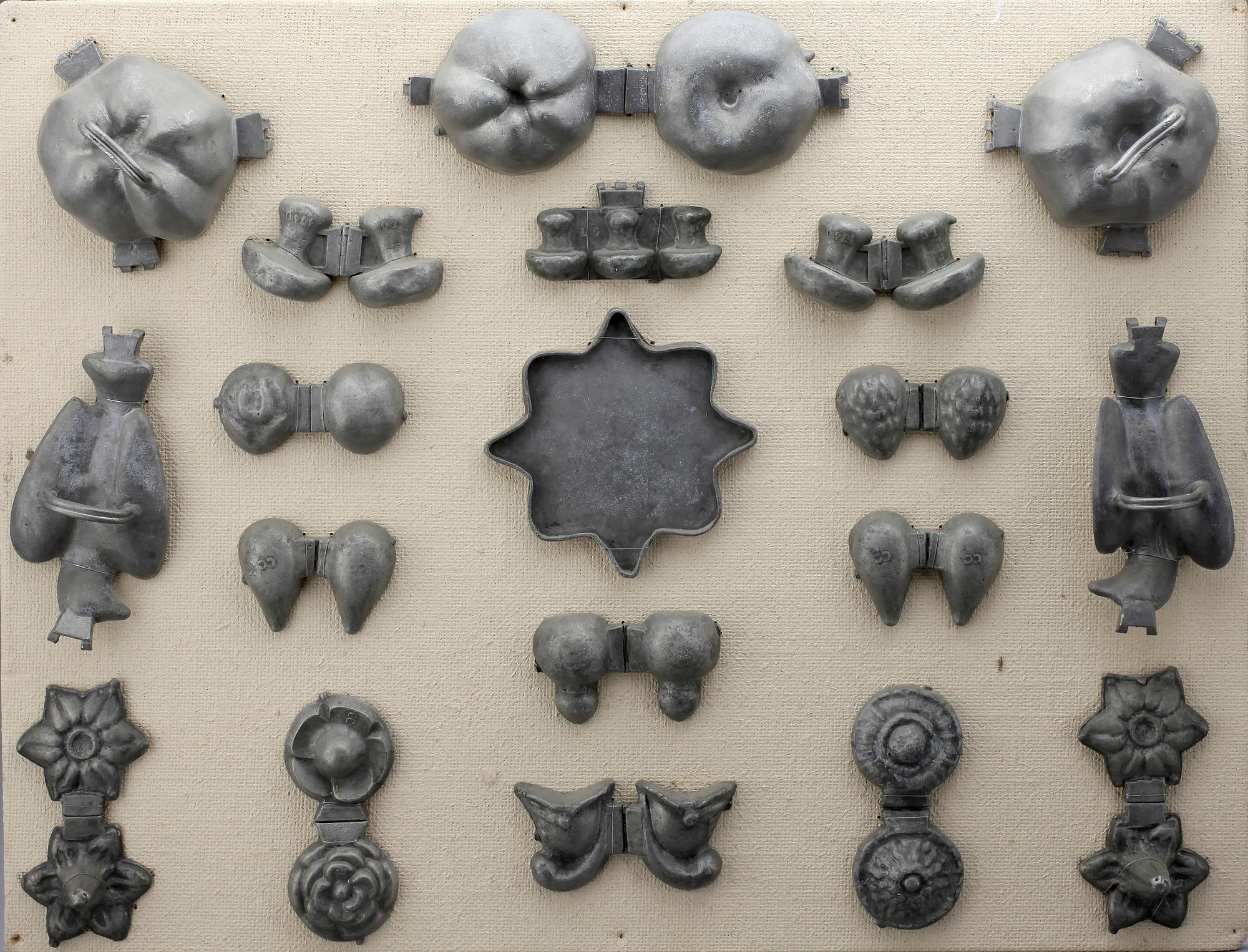 PARTI CHOCKLADFORMAR, tenn, 1800/1900-tal.