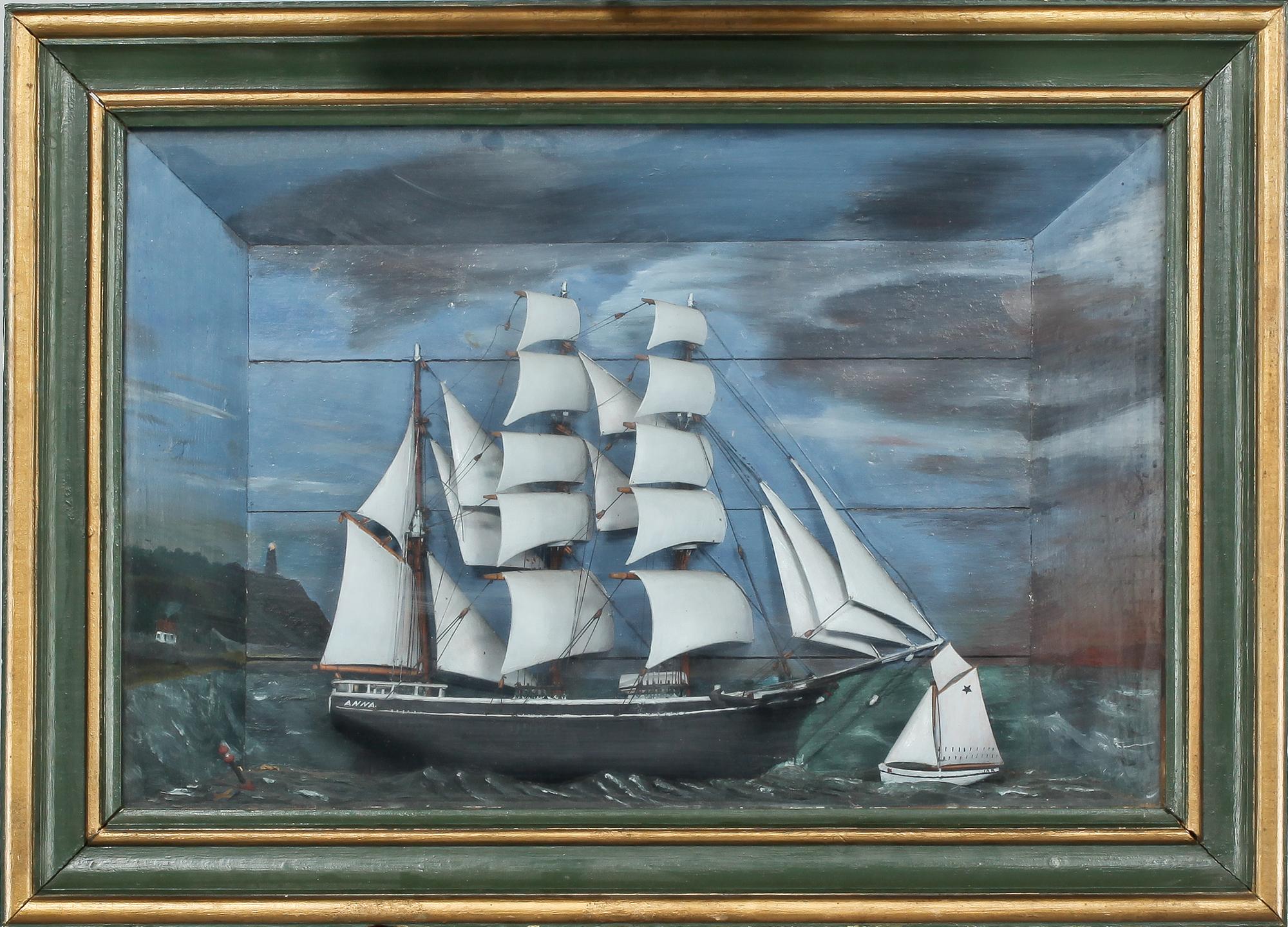 BÅTMODELL, "Anna", Karl Klasson, Falkenberg, omkring år 1900.