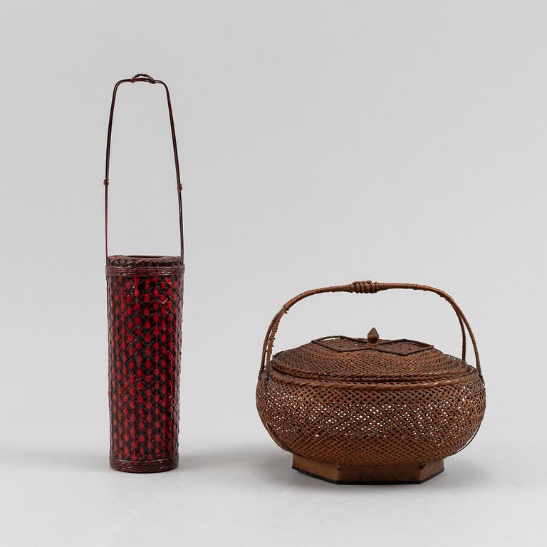 Two Japanese baskets, early 20th Century.