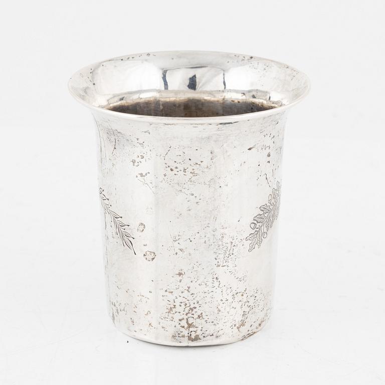 A Swedish Silver Beaker, mark of Anders Gustaf Pettersson, Lindesberg 1883.