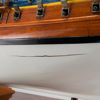 Model ship, wood, "Gothenburg", late 20th century,