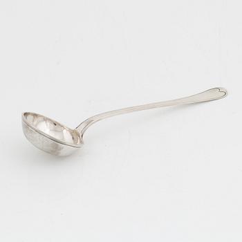 An Italian silver ladle, unidentified makers mark, Turin 1809.