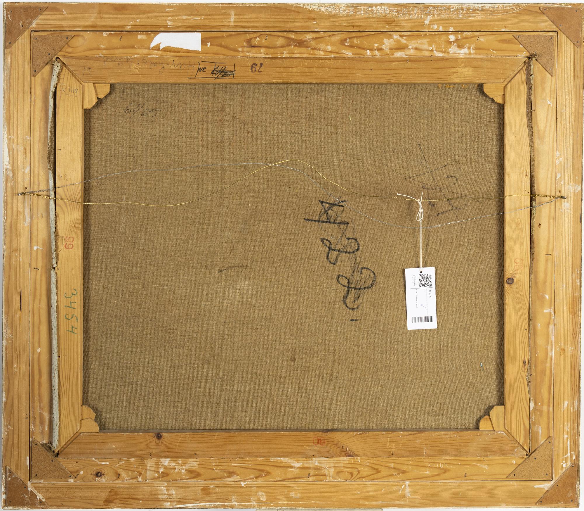 Nils Nilsson, olja på duk, signerad NN.