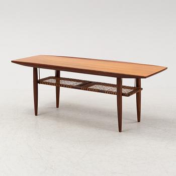 A teak and rattan coffee table model 'Aarup', IKEA, designed in 1959.