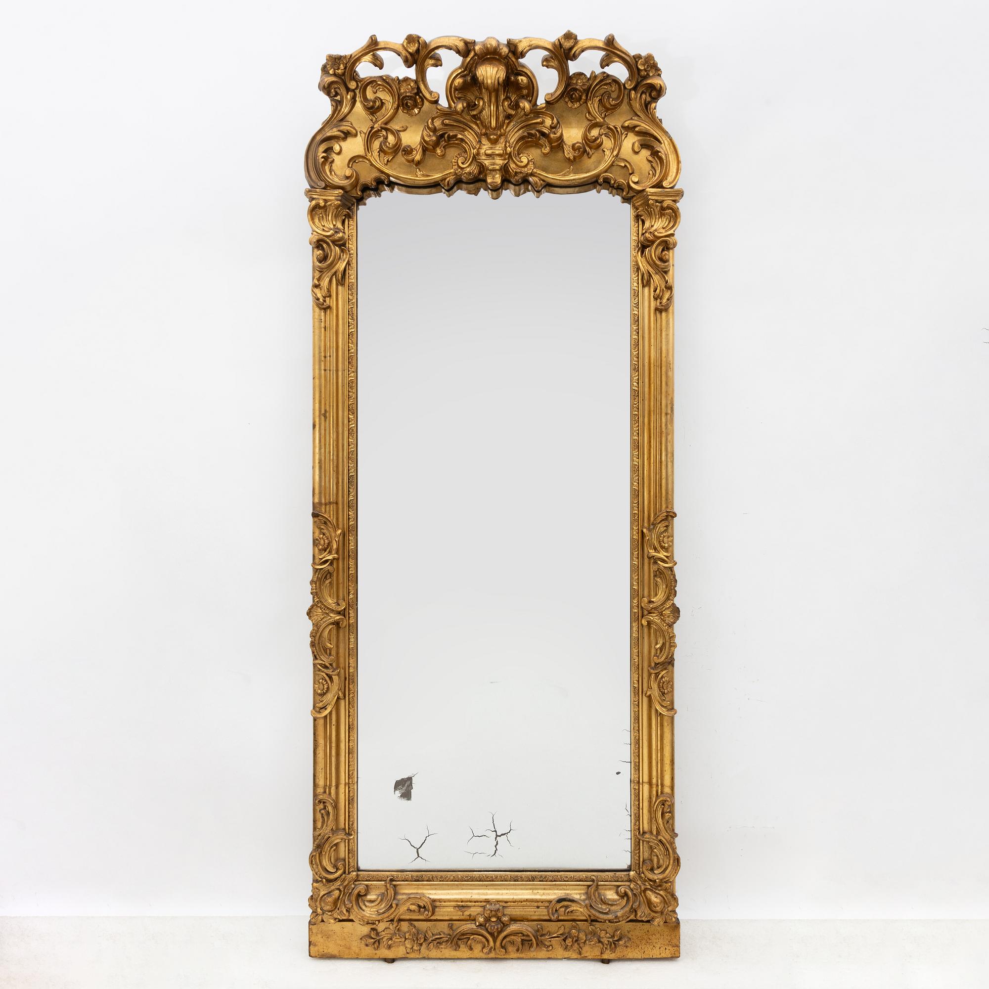 Spegel, rokokostil, 1800-tal.