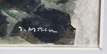 Ingegerd Möller, collage and mixed media. Signed.