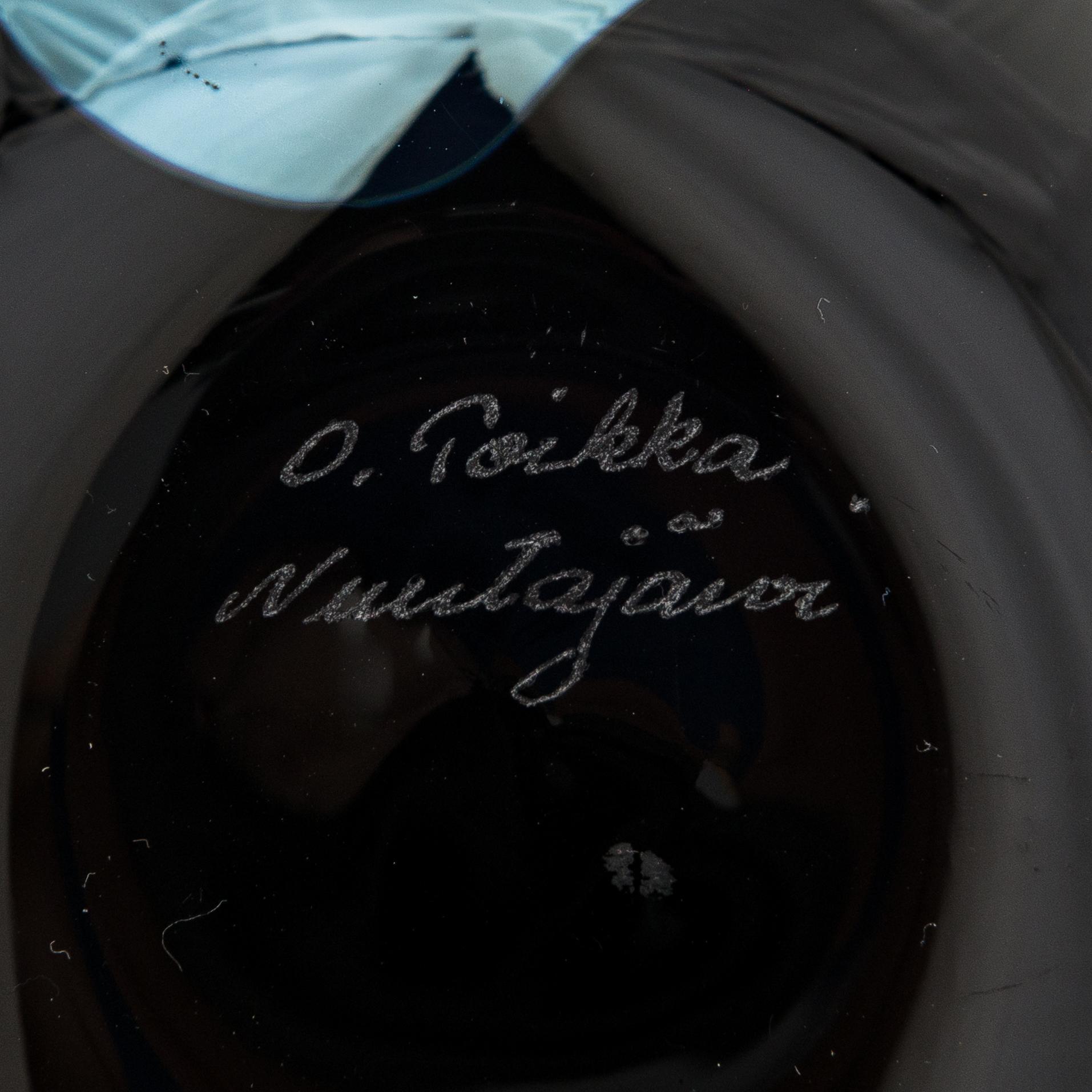 Oiva Toikka, Glasfåglar, 3 st, glas. Signerade O Toikka Nuutajärvi Notsjö.