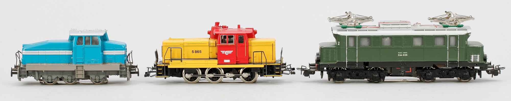 PARTI LOK, 3 st,  Märklin H0 3078, 3148 samt 3011, 1900-talets andra hälft.
