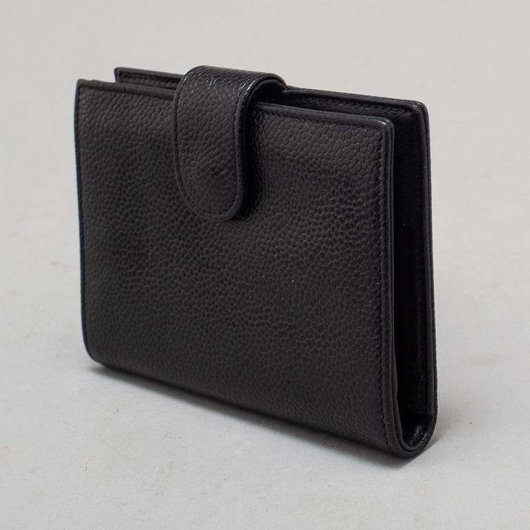 CHANEL, a caviar leather wallet, 1997-9.