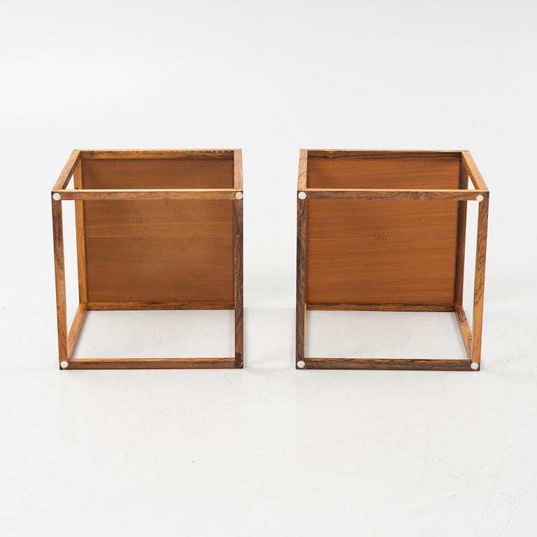Lars Larsson, a pair of rosewood side tables, HI-gruppen, 1960's.